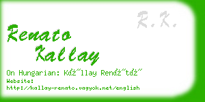 renato kallay business card